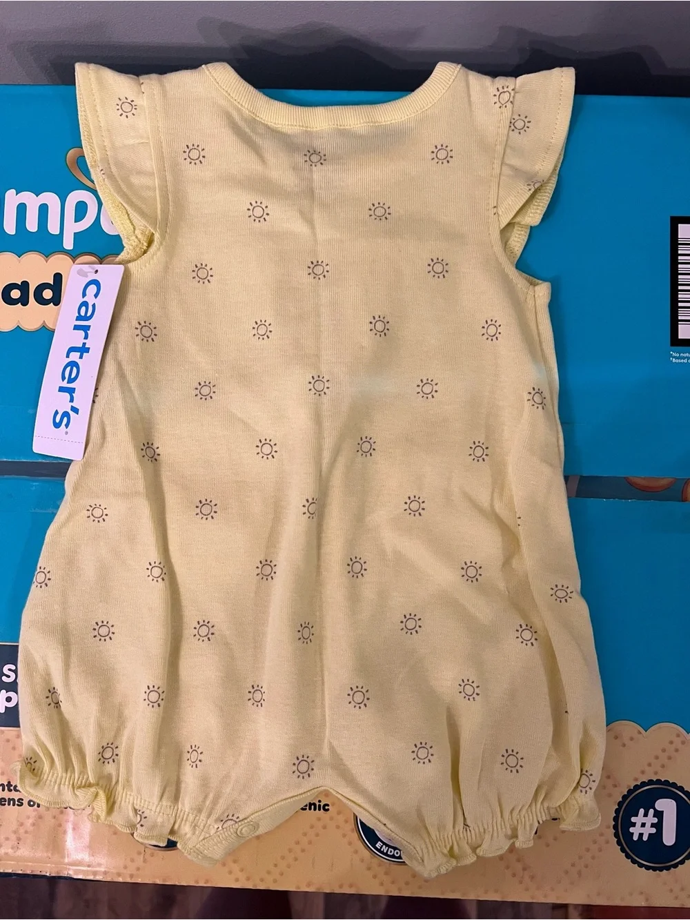 Carter's Yellow Sun Print Baby Romper